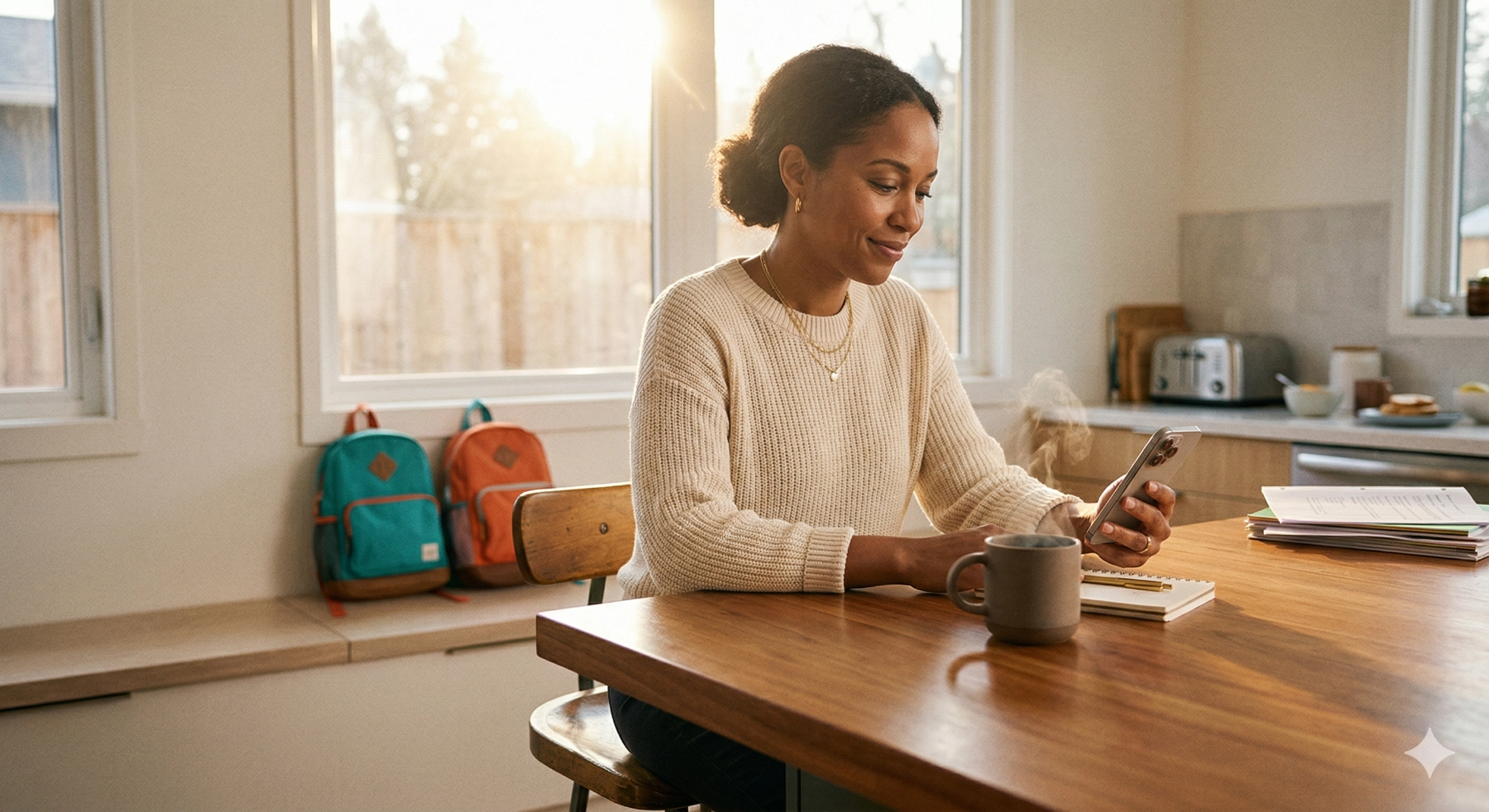 AI family assistant helping parents organize home life